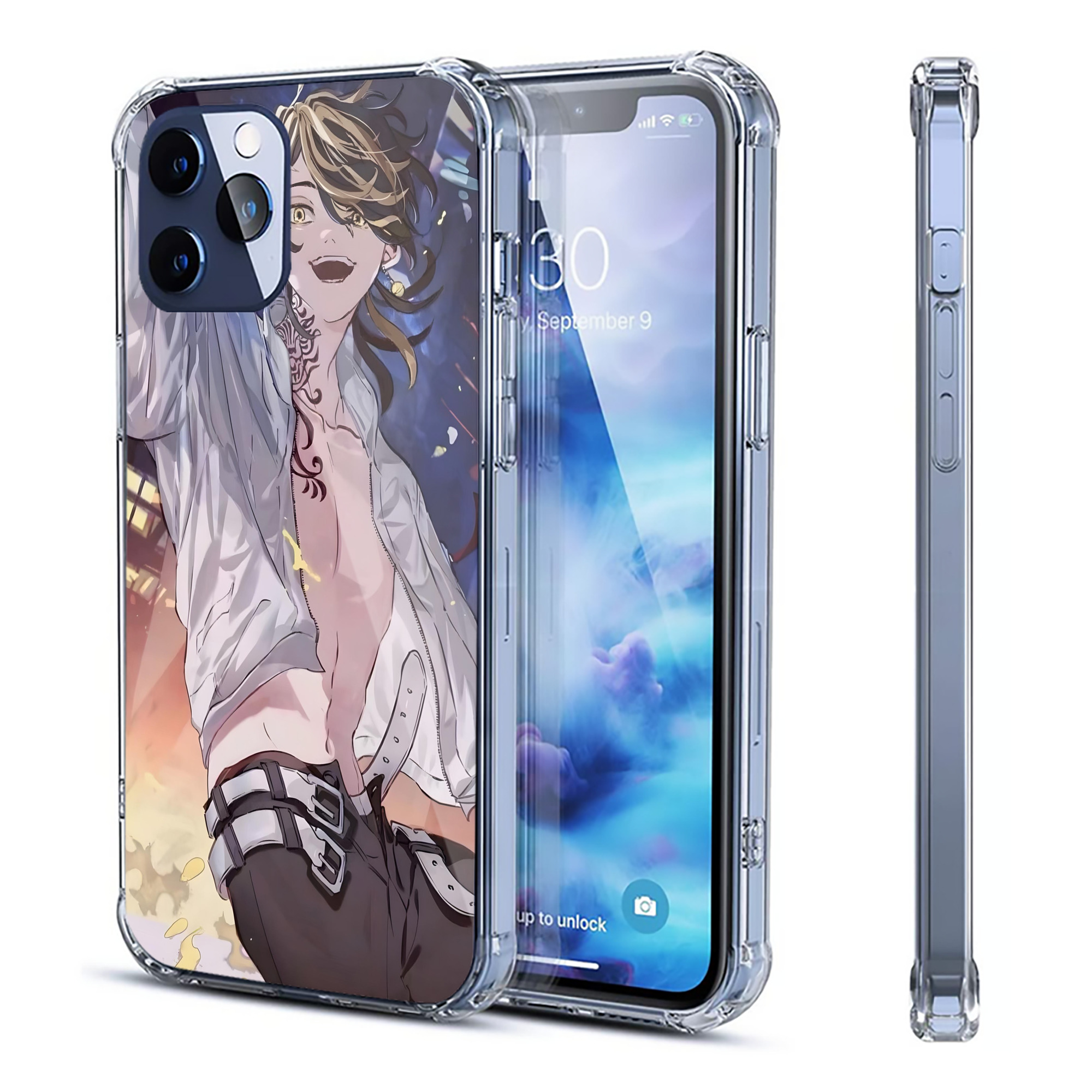 （画像用） 東京リベンジャーズ Tokyo Revengers 【iPhone 12シリーズ対応】透明スマホケース（クリアソフトケース）